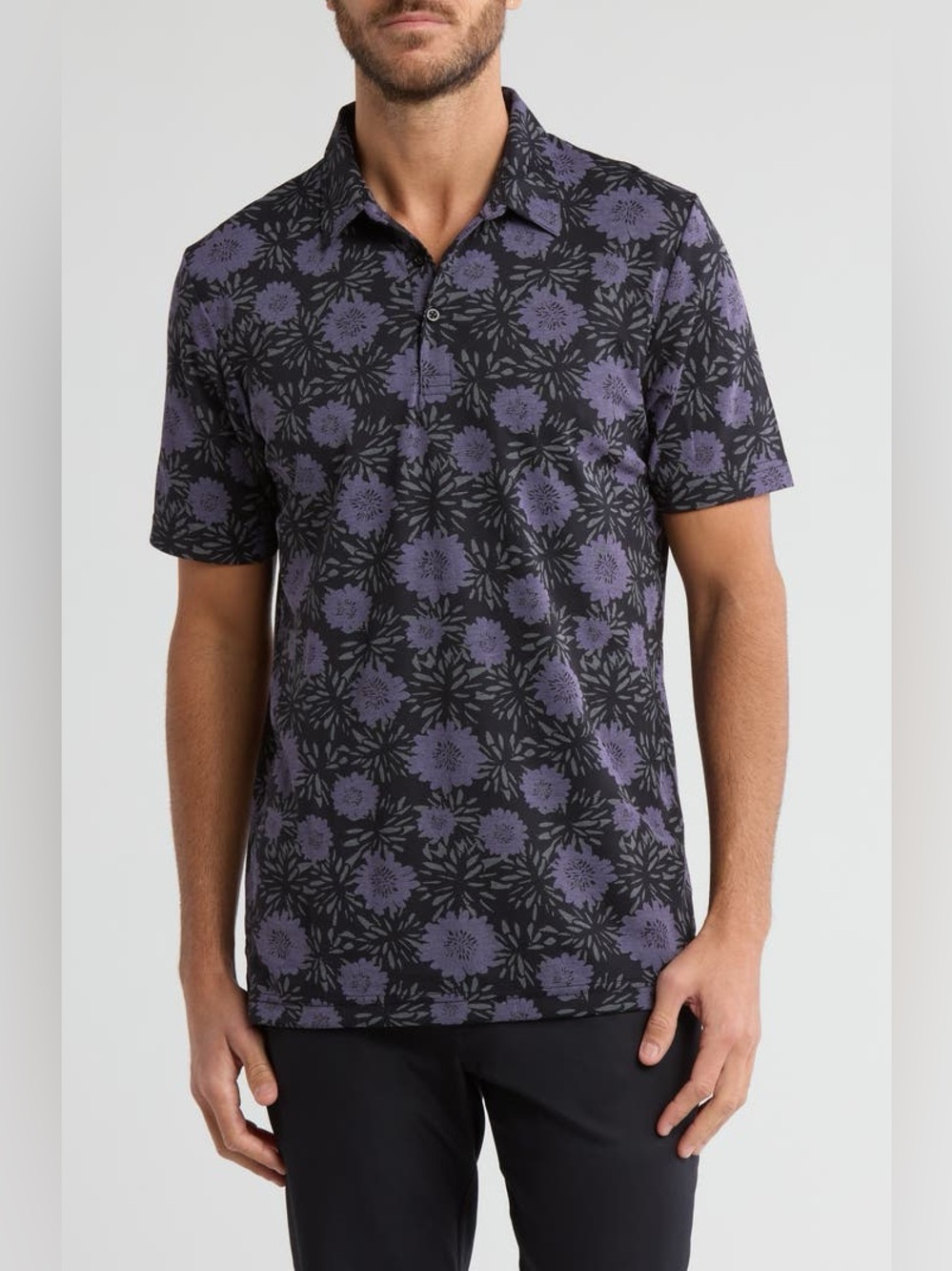 Travis Mathew Not Happening Cotton Blend Floral Polo